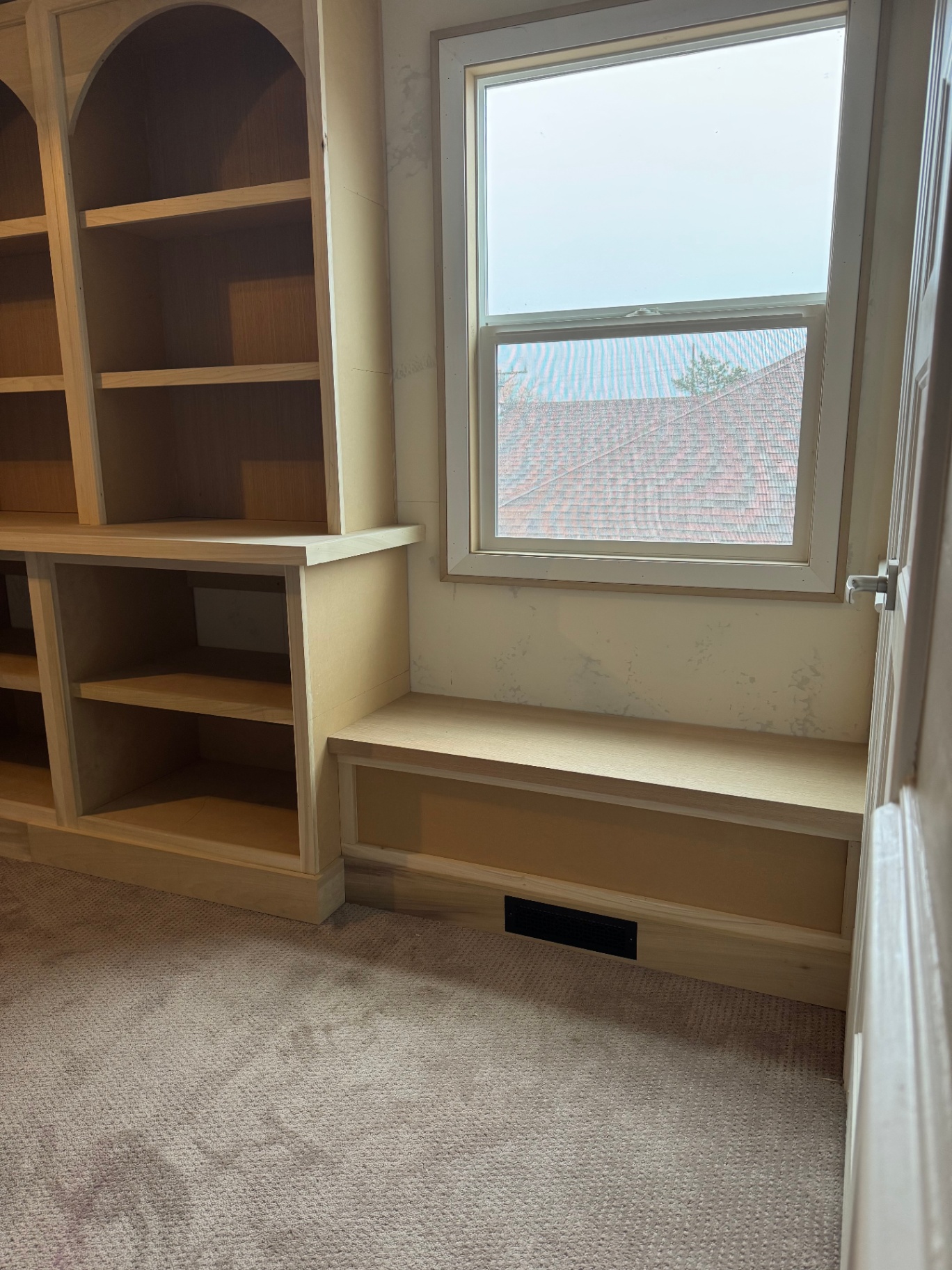 Arched Bookcase & Window Bench