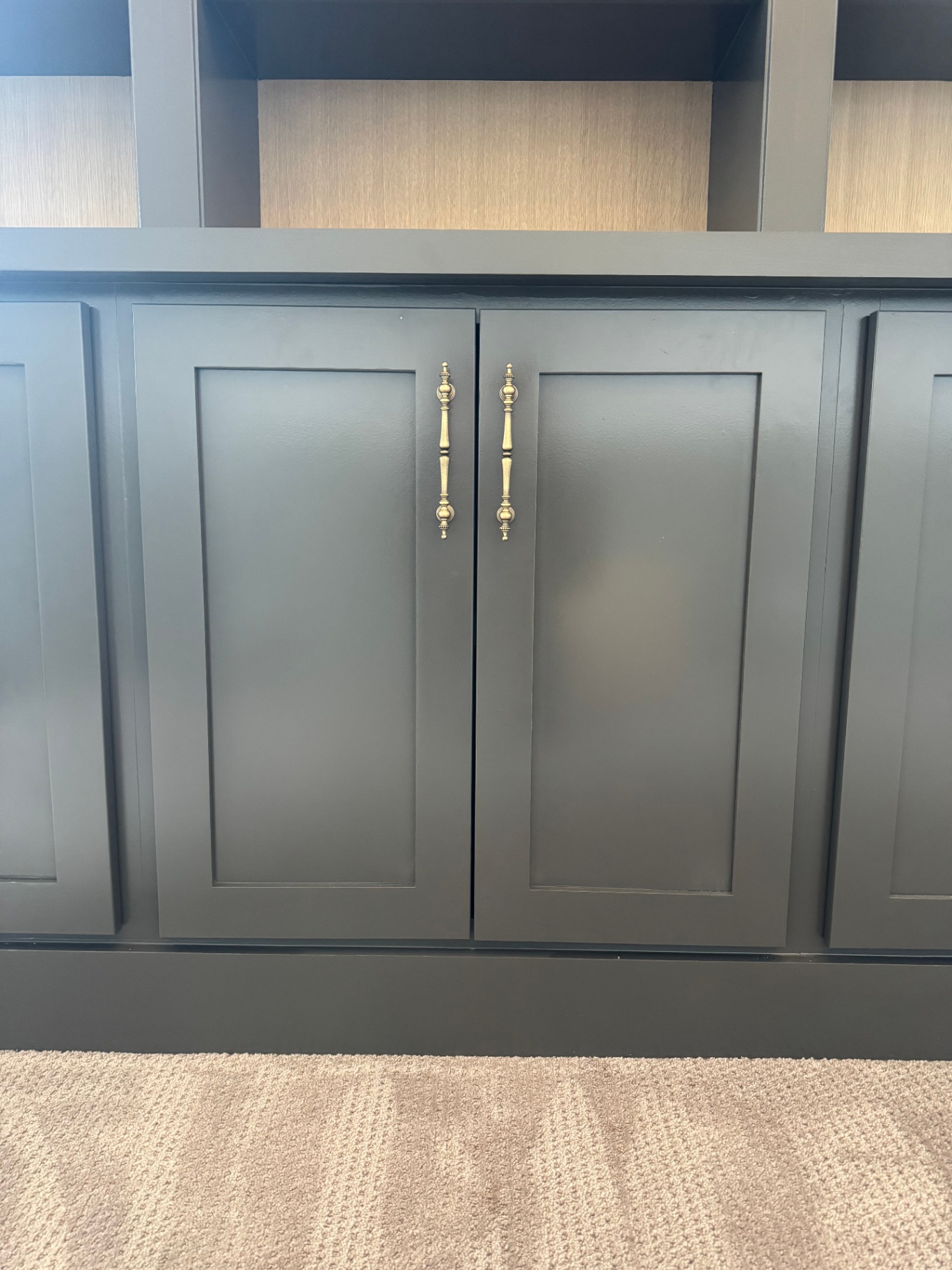 Shaker Cabinets with Brass