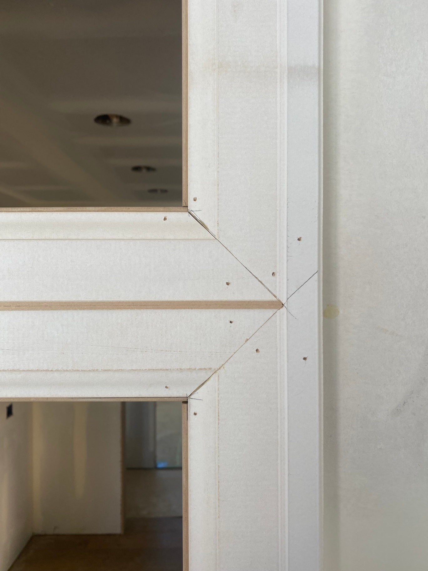 Mitered Panel Corner — In Progress